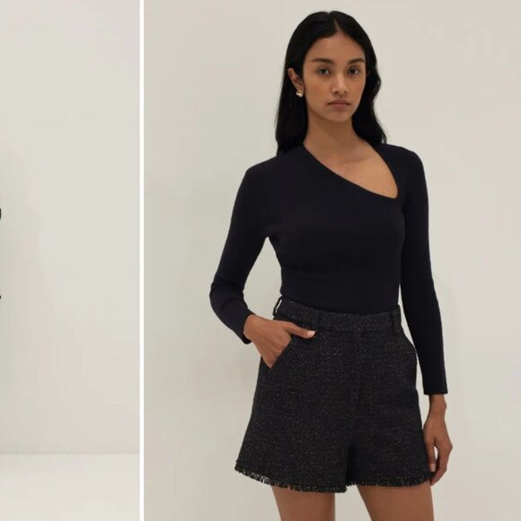 Love Bonito Shiloh High Waisted Tweed Tailored Shorts - Picture 1 of 13